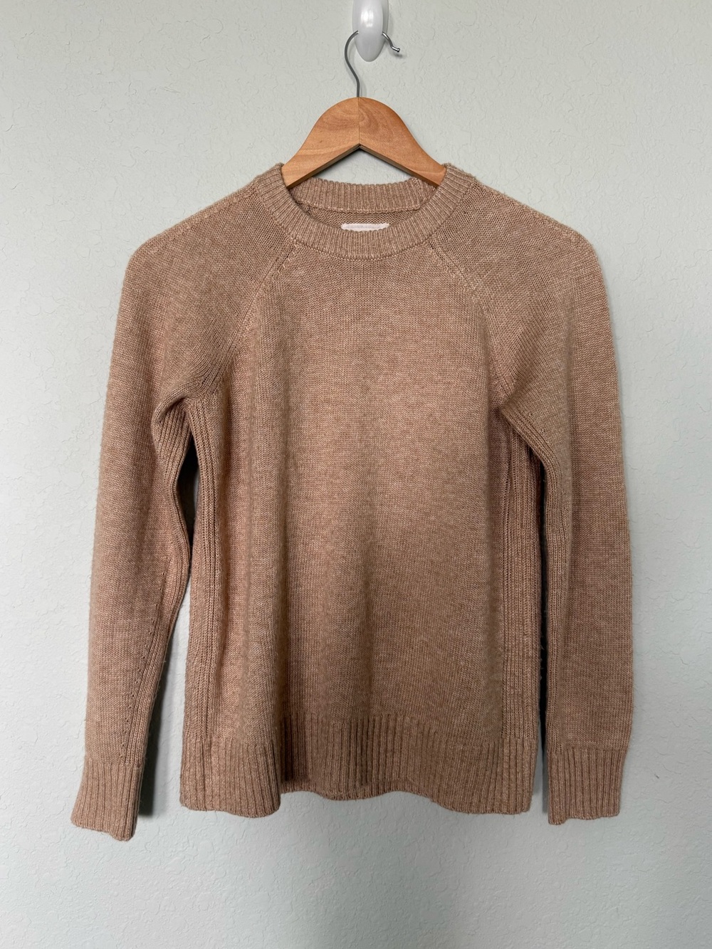Lou & Grey Soft Camel-Tan Crewneck Sweater